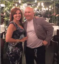  ?? Marilyn Milian / Contribute­d photo ?? TV judge Marilyn Milian of “The People’s Court” with Tony Capasso at Tony’s at the JHouse in Riverside.