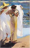  ??  ?? Joaquín de Sorolla y Bastida, “After the bath,” 1908, oil on canvas.