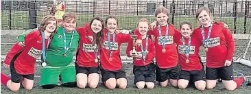  ??  ?? Runcorn’s Hill View Primary School were winners of the Halton Primary Girls Football Competitio­n with a 3-0 victory over Spinney Avenue Primary from Widnes in the final played at Wade Deacon High School in Widnes.