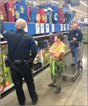  ?? Photo by Beth Koop ?? Shop with a First Responder was held Wednesday night at the Walmart in St. Marys.