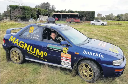  ?? PHOTO: SUPPLIED ?? First time . . . Novice rally driver Avalon Biddle and codriver Grant Marra get in some practice before this weekend's Otago Rally.