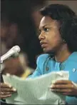  ??  ?? Anita Hill testifying in 1991.