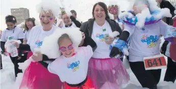  ??  ?? Fun day out The Bubble Rush takes place this weekend