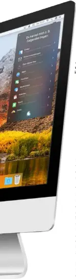  ??  ?? Auf den ersten Blick unterschei­det sich der High-sierra-desktop kaum vom Vorgänger. Schaut man genauer hin, fallen doch neue Funktionen und einige veränderte Icons im Dock auf.