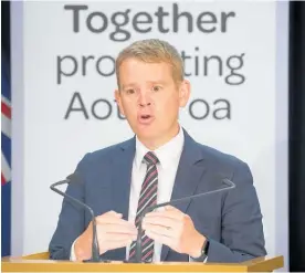  ?? Photo / NZME ?? Covid-19 Response Minister Chris Hipkins.