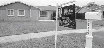  ?? MICHAEL LAUGHLIN/SUN SENTINEL ?? A house for sale in Boca Raton on Thursday.