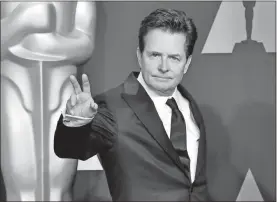  ?? Frazer harrison/Getty Images/Tns ?? Michael J. Fox will receive the Jean Hersholt Humanitari­an Award at the Governors Awards in November.