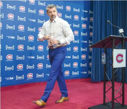  ?? PHOTO D’ARCHIVES, PIERRE-PAUL POULIN ?? Marc Bergevin en est à une troisième nomination au trophée Jim-gregory depuis son arrivée à Montréal.