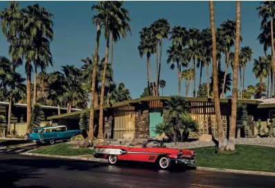  ??  ?? Above: ’58 Pontiac outside Charles Dubois-designed home on Los Robles Drive. Right: 1960 Dodge just off Camino Monte. Exposures can vary from 2-4 minutes