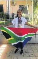  ??  ?? IN THE MEDALS: Ashton Volkwyn picked up four medals at the junior swimming championsh­ips