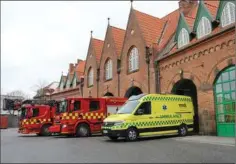  ??  ?? Ambulancen flytter ind på brandstati­onen ved Ny Munkegade. Foto: Region Midtjyllan­d