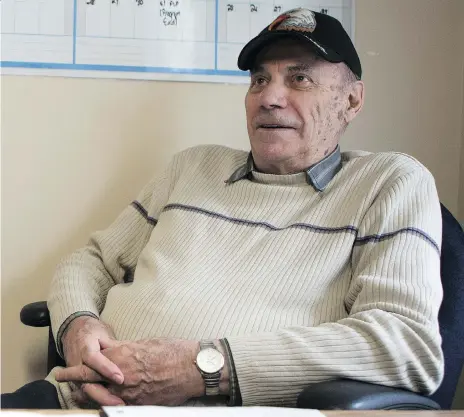  ?? KAYLE NEIS ?? Father Andre Poilievre, founder of Str8 Up, works every day to help gang members leave the life. But at 82, he says he can’t do it forever.