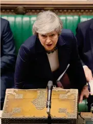  ?? REUTERS ?? L’irriducibi­le.La premier Theresa May interviene in Parlamento