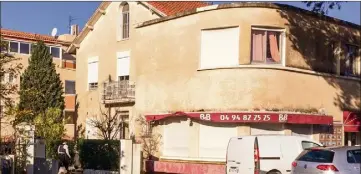  ??  ?? Un homme de  ans a été mortelleme­nt blessé par des coups de couteau, au premier étage de cette bâtisse de l’avenue de Valescure à Saint-Raphaël. (Photo T. H.)