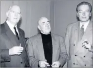  ??  ?? DEFENCE: Joe, left, with Arthur Thompson and lawyer Martin Smith.