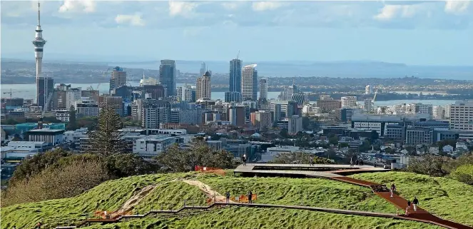  ?? BRETT ATKINSON/ STUFF ?? Maungawhau/ Mt Eden is Auckland’s highest point.