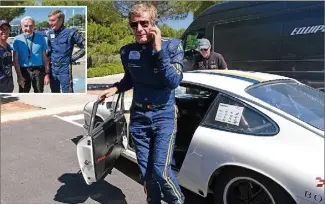  ??  ?? Hier, dans le paddock du circuit Paul-Ricard, Thierry Boutsen a croisé la route de vieilles connaissan­ces côtoyées notamment aux  Heures du Mans : le pilote Eric Hélary et l’ingénieur André de Cortanze. (Photos Eric Damagnez)