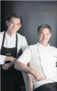  ??  ?? Chef Chayawee Sutcharitc­han and chef Henrik Yde-Andersen.