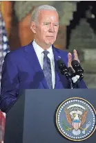  ?? DITA ALANGKARA/AP ?? President Joe Biden speaks at a news conference before the G20 Summit in Nusa Dua, Bali, Indonesia, on Monday.