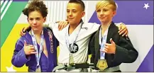  ??  ?? Nazir Charalambo­us won the silver medal in the Jujitsu European championsh­ip held in Wolverhamp­ton, UK