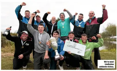  ??  ?? We’ve won! Lindholme celebrate victory.