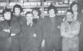  ??  ?? Electrical staff: A Smith, J Armour, D Dewar, J Kelly, J Allan, J Byewaters and A Docherty.