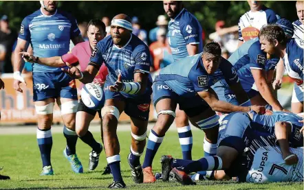  ?? Alexandre Bias, à l’action face à Agen, vendredi dernier entame sa troisième saison avec le CO. Peut-être pas la dernière. Photo M. O. - B. G. ??