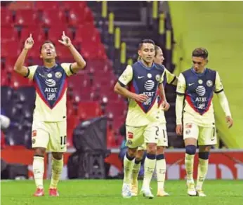  ?? / MEXSPORT ?? Antecedent­e.
En el juego de la jornada 11, las Águilas se impusieron 1-0.