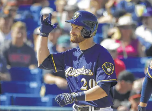  ?? ASSOCIATED PRESS ?? Catcher Jonathan Lucroy is batting .360 with two homers, eight RBI and a .947 OPS this spring. He says he’s ready to give this season everything he’s got.