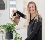 ?? BLYNDA DACOSTA ?? Emily Wight launched mail-order plant business, Foli, in late 2019. Each plant comes with care informatio­n for those without a green thumb.