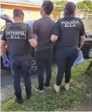  ?? CORTESÍA OIJ ?? Uno de los sospechoso­s fue detenido en Santa Bárbara de Heredia.