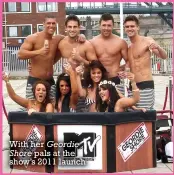  ??  ?? With her Geordie Shore pals at the show’s 2011 launch