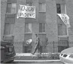  ?? ANDREW HARNIK/AP ?? About 31% of renters polled by the U.S. Census say they have no confidence or slight confidence in their ability to pay rent next month.