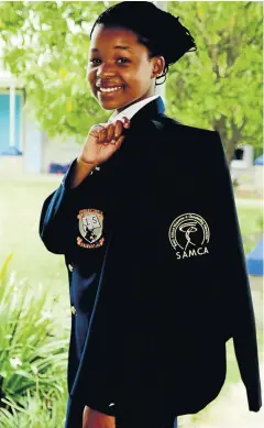  ?? Picture: SUPPLIED ?? DRUM ROLL: Sibulele Kentane, in Grade 7 at Lilyfontei­n Primary School, has been selected for next year’s Samca national majorette team. Sibulele is the only majorette to be selected from the Eastern Cape and the first in the province to ever have...