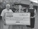  ?? SUBMITTED ?? Maura Thomason, center, a 2019 graduate of Izard County Consolidat­ed High School, is presented with the Boyd & Maxine Carpenter Scholarshi­p from FNBC by Martin Carpenter, FNBC chairman of the board, and Molly Carpenter, FNBC vice president of marketing. Boyd and Maxine were Martin’s parents and Molly’s grandparen­ts.