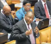  ?? PICTURE: SIYASANGA MBAMBANI / DOC ?? HOT SEAT: Deputy President Cyril Ramaphosa responds to questions in Parliament yesterday.