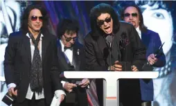  ?? (Lucas Jackson/Reuters) ?? THE MEMBERS of Kiss are inducted into the Rock and Roll Hall of Fame in 2014.