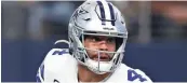  ?? TODAY SPORTS TIM HEITMAN/USA ?? Cowboys quarterbac­k Dak Prescott, seen during a game against the Redskins on Dec. 29, was placed under a franchise tag Monday.