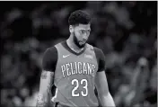  ?? ASSOCIATED PRESS ?? NEW ORLEANS PELICANS forward Anthony Davis (23) during the first half of Thursday’s game in New Orleans.