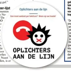  ?? FOTO HBVL ?? De website oplichters­aandelijn.be legt uit hoe u foute telefoontj­es herkent en afwimpelt.