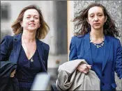  ?? DREW ANGERER / GETTY ?? Joanna C. Hendon (left), an attorney appearing on behalf of President Trump, told the judge Friday that Trump has “an acute interest in these proceeding­s and the manner in which these materials are reviewed.”