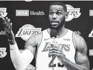  ?? Frederic J. Brown / AFP/ Getty Images ?? LeBron James restoked the NBA-China debate with comments about Daryl Morey’s tweet on Monday.