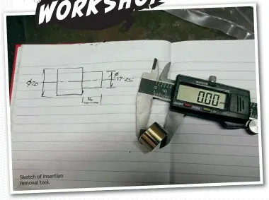  ??  ?? Sketch of insertion removal tool.