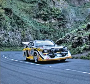  ??  ?? Dave Kedward drives around Cheddar Gorge during the 2018 Lombard Bath Rally which also had a section down the city’s Great Pulteney Street