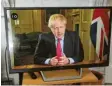  ?? Foto: imago images ?? Kann er in der Krise führen? Großbritan­niens Premier Boris Johnson bei einer TV-Ansprache.