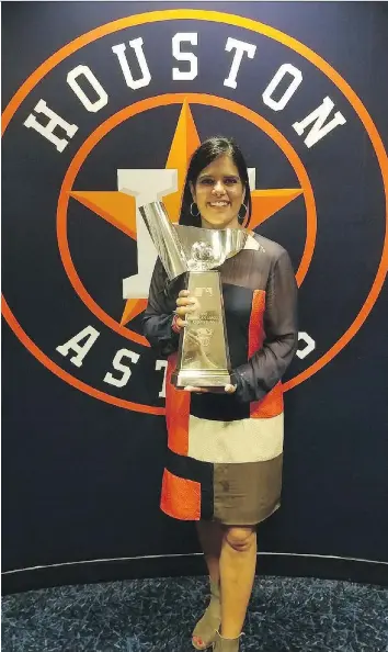  ?? PHOTO COURTESY ANITA SEHGAL ?? Anita Sehgal, senior vice-president of marketing and communicat­ions for the Houston Astros, is a graduate of the University of Regina where she received a BA in business administra­tion.