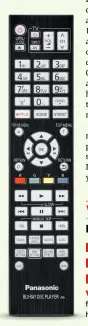  ??  ?? Designed in the usual Panasonic style, the remote has backlighti­ng