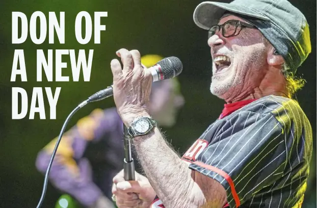  ?? Photos by Tim Robbibaro/ For The Post-Gazette ?? After beating cancer, Donnie Iris performs on Saturday at his comeback show at the UPMC Events Center in Moon.