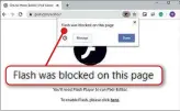  ??  ?? Most browsers block Flash, so you need to enable it whenever you encounter it online