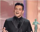  ?? USA TODAY ?? Rami Malek shocked the SAGs by winning best actor.